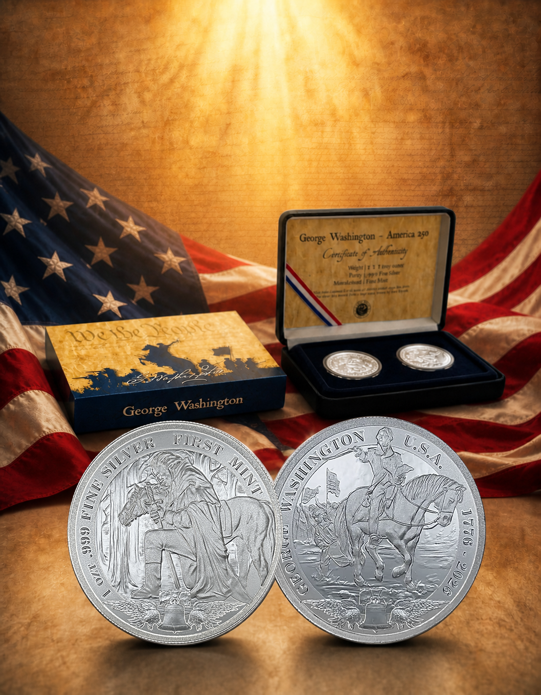 250 anniversary 2 round set - George Washington