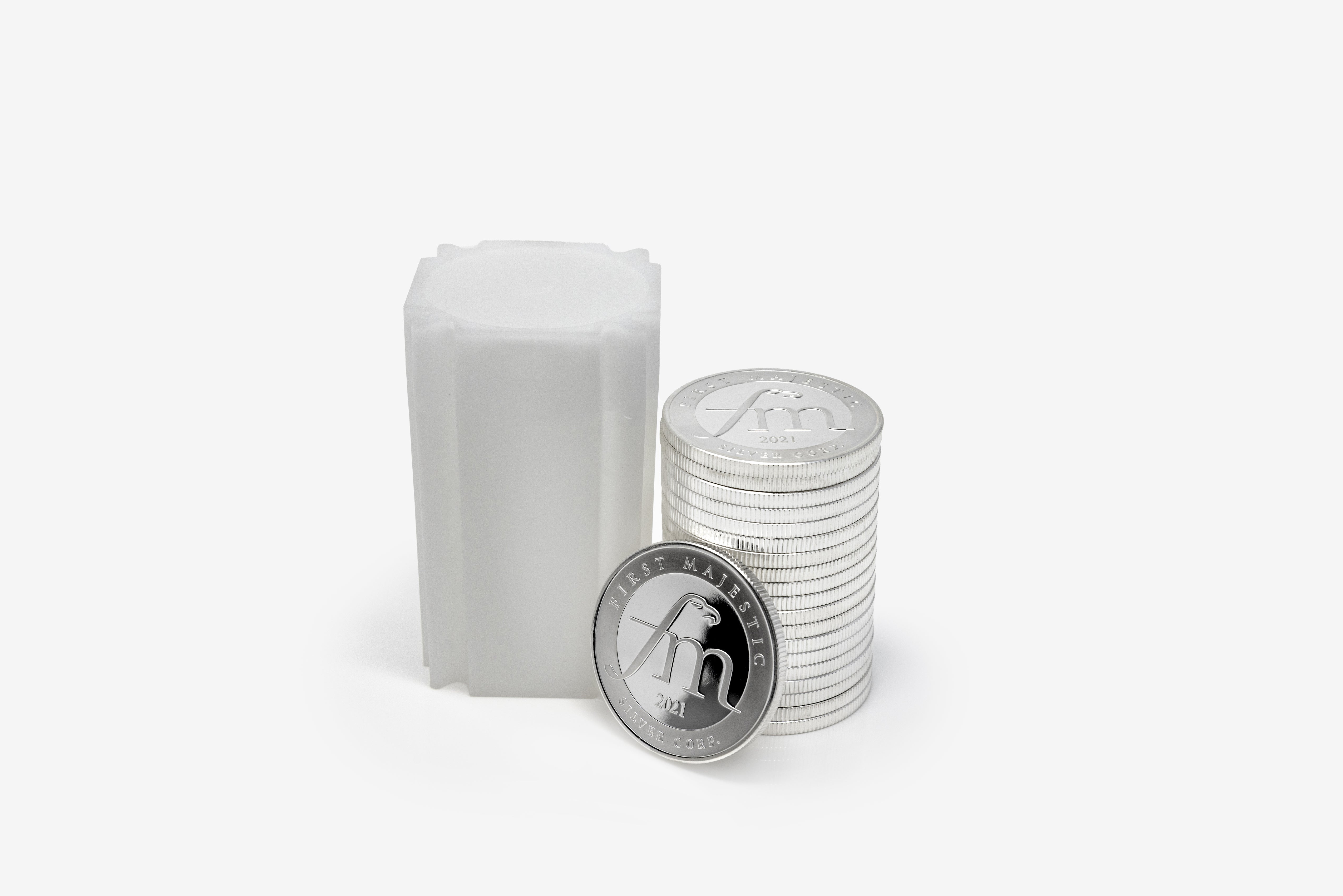 First Majestic 1 oz Silver Rounds (tube of 20)