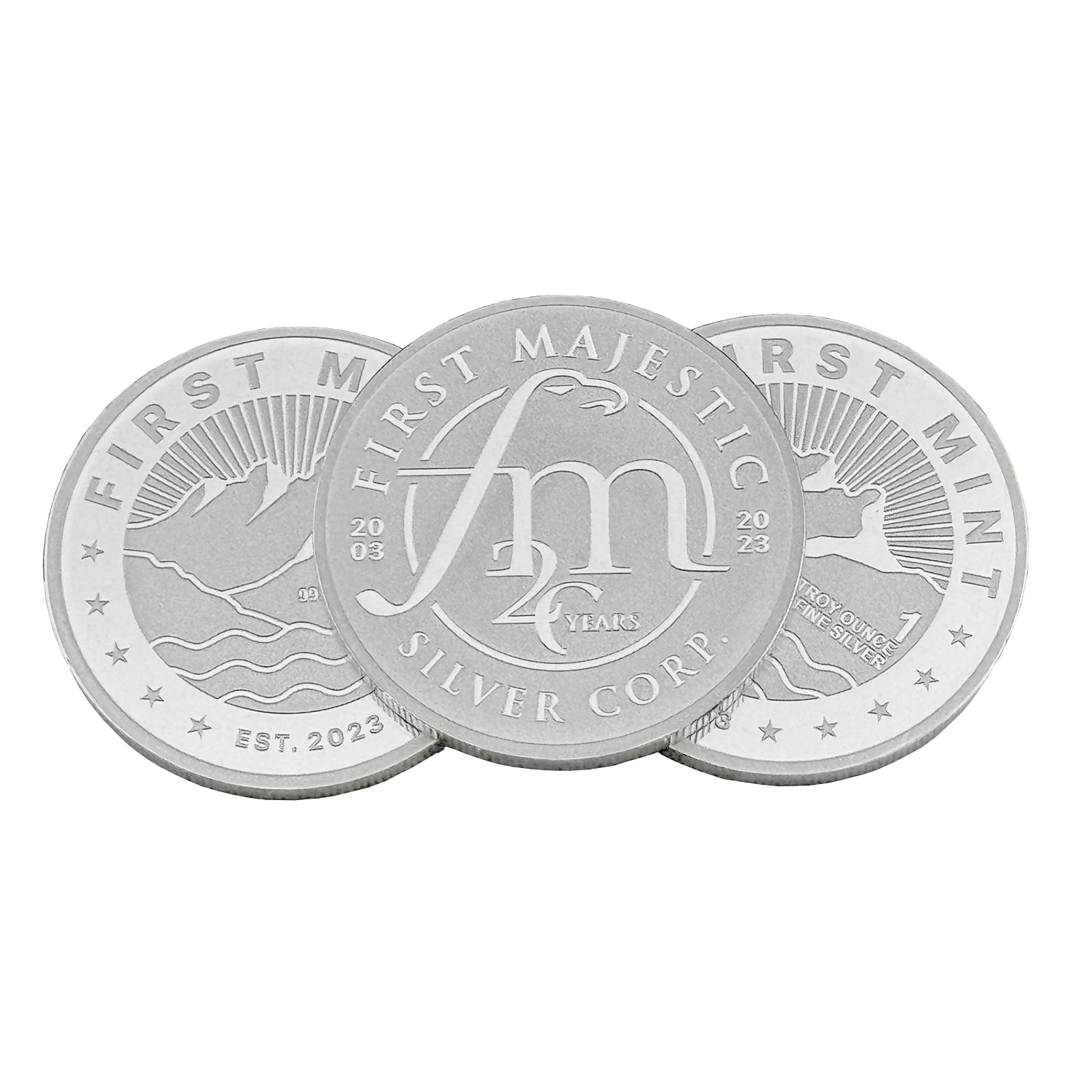 First Mint - 20th Anniversary 1 oz Silver Round - Individual (capsule)