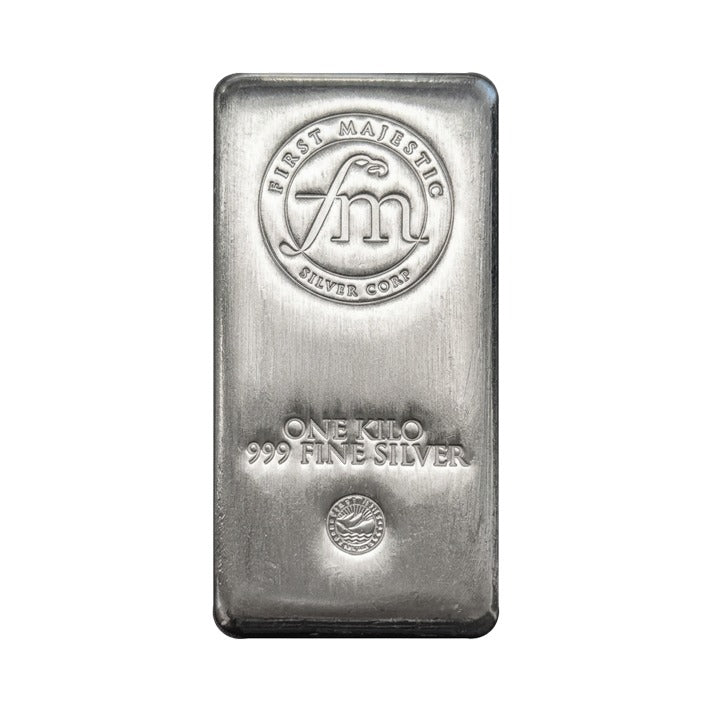 1 Kilo First Majestic Silver Cast Bar