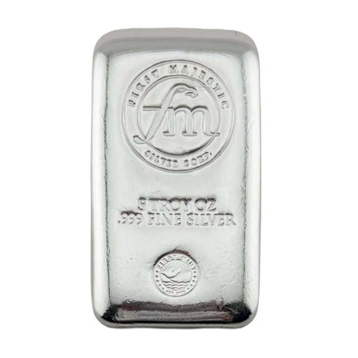 5 oz First Majestic Silver Cast Bar